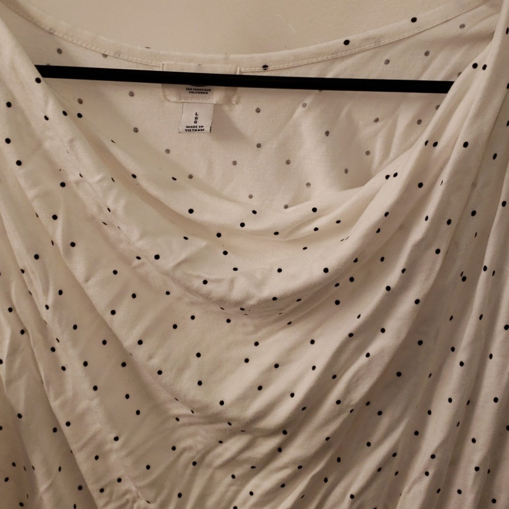 Old Navy Polka Dot Cowl Neck Sleevless Top Size L